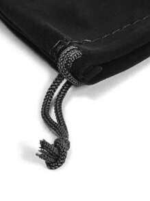 10pcs/20pcs Wedding Party DIY Material Package Box, Velvet Jewelry Pouches Gift Drawstring Bags, Black Gift Packaging Bags For Valentine's Day, Mother's Day Back To School Valentine Day - Black - View 8