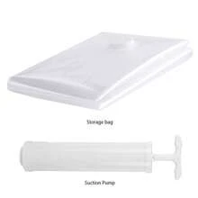 Vacuum Storage Bags 8 Jumbo, Space Saver Bags With Travel Hand Pump, Compression Airtight Sealer Bags For Clothes, Bedding, Pillows, Comforters, Blankets