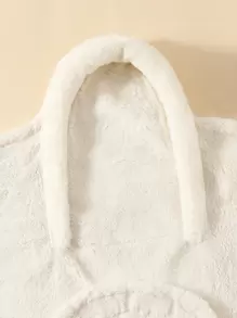Baby Swaddle Blanket With Heart Pattern - White - View 8