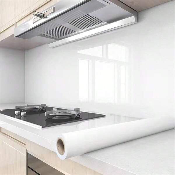 1 Roll Premium Thick Marble Wallpaper Selfadhesive & Removable Pvc White Glossy Contact Paper