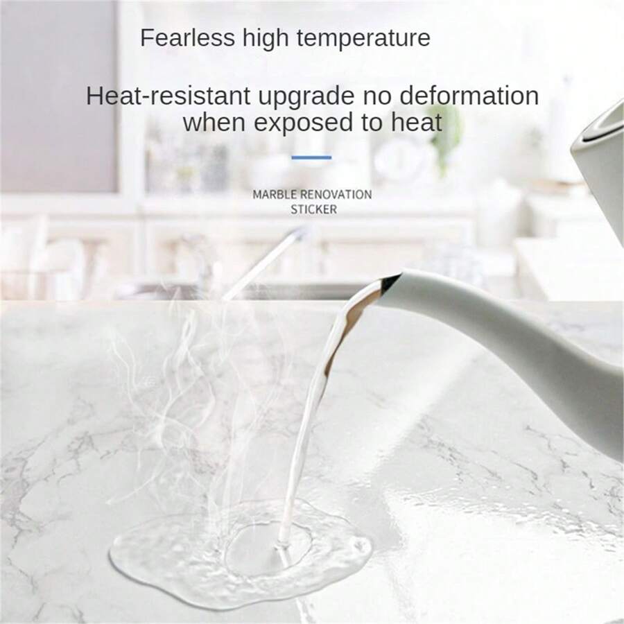 1 Roll Premium Thick Marble Wallpaper Selfadhesive & Removable Pvc White Glossy Contact Paper