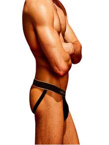 1件装男士新款个性化T字裤，节日送给老公的完美礼物，居家穿着舒适，低腰双层后背三角裤，男士三角内裤 - 黑色 - 查看 4