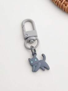 4 Bộ móc khóa hình mèo dễ thương dành cho nữ với bộ móc khóa màu kẹo đầy màu sắc có giắc cắm tai nghe và vòng chìa khóa xe hơi, móc khóa phù hợp với trang phục hàng ngày - Nhiều màu - Xem 3