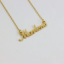Collar Con Nombre con M para Mujer Collares Con Colgantes de Acero Inoxidable - Marlene - Ver 2
