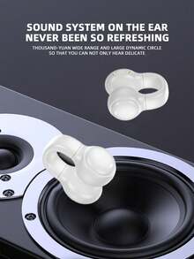 Auricular Inalámbrico G141 Con Conducción Ósea, Sonido Envolvente Y Pantalla Digital, Diseño Con Clips De Oreja - Blanco - Ver 5