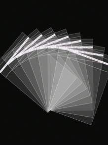 100入組自封閉式玻璃紙袋7x9.8英寸,透明再封閉式自粘玻璃紙袋,大型封袋塑料袋批量包裝小禮物,派對禮品和玩具 - 18*25+3(公分) - 查看 1