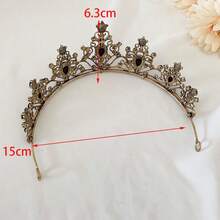 1個新娘婚禮皇冠,適用於婚禮、生日派對、節日、舞會、劇院服裝,時尚個性化的鋅合金水晶髮飾