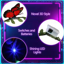 5入組led花冠頭帶和五彩蝴蝶燈光髮套,發光led頭飾點亮花圈頭饰,女士婚禮聖誕萬聖節夜間party皆宜