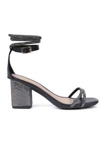 Women Heeled Sandals - 黑色 - 查看 3