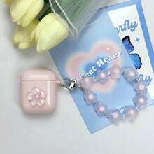 苹果花卉粉蓝向日葵吊坠耳机盒兼容 Airpods1/2 AirPods Pro - 粉色 - 查看 4