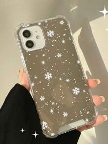 圣诞流行图案和雪花图案镜面防摔手机壳适用于 iPhone - 彩色 - 查看 3
