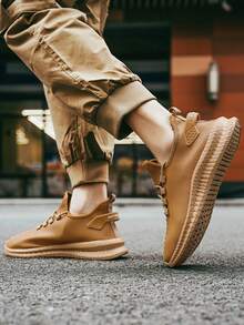 Nam Màu Khaki Đúng mốt Giải trí Giày thể thao , Thoải mái Và Nhẹ Giày thể thao - Màu Khaki - Xem 5