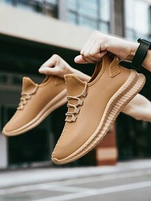 Nam Màu Khaki Đúng mốt Giải trí Giày thể thao , Thoải mái Và Nhẹ Giày thể thao - Màu Khaki - Xem 3