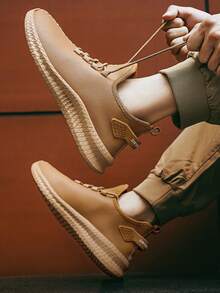 Nam Màu Khaki Đúng mốt Giải trí Giày thể thao , Thoải mái Và Nhẹ Giày thể thao - Màu Khaki - Xem 9