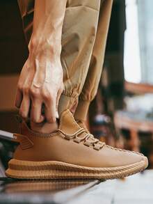 Nam Màu Khaki Đúng mốt Giải trí Giày thể thao , Thoải mái Và Nhẹ Giày thể thao - Màu Khaki - Xem 8