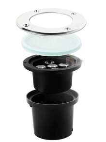 Balizador Spot Led Embutir Chao Piso Jardim 3w Ip68 Verde/Branco Frio - Verde - Visão 2