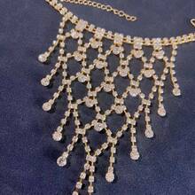 New Arrival Cross-border Product - Fashionable Tassel & Rhinestone Decor Bracelet, Creative Shiny Hand Chain, Western Style Accessory - Gold - View 8