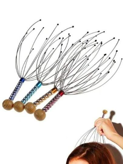 1pc Octopus-Shaped Scalp Massager For Hair Growth And Head Massage, School Supplies