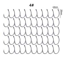 50入組高碳不銹鋼外層塗層刺鉤鯉魚釣鉤套裝,附零售原裝盒8011 - 銀色 - 查看 5