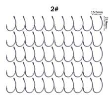 50入組高碳不銹鋼外層塗層刺鉤鯉魚釣鉤套裝,附零售原裝盒8011 - 銀色 - 查看 4
