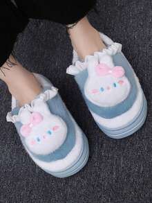 Women's House Slippers, Women's Sandals With Rabbit Shape, Comfortable And Soft, Perfect For Resting At Home And Relaxing, Lightweight, Practical, Non-Slip And Easy To Clean - Blue - View 4