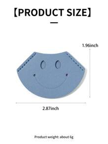 微笑的書籤,藍色便攜式皮質扇形閱讀標記 - 藍色 - 查看 9