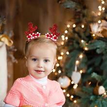 新品到貨，鹿角設計髮夾聖誕禮物，可愛鹿角鱷魚夾，蝴蝶結鈴鐺髮飾