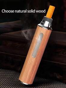 1pc Portable & Non-slip Car Ashtray With Lid, Suitable For Car Smoking While Driving - Yellow - View 3