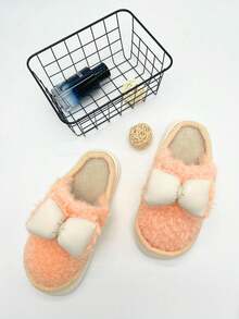 Women's House Slippers, Bow-Shaped Sandals, Comfortable And Soft, Perfect For Resting At Home And Relaxing, Lightweight, Practical, Non-Slip And Easy To Clean - 杏色 - 查看 3
