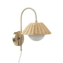 Rattan Weave Wall Sconce - 金子 - 查看 5