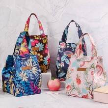 1入組鋁箔加厚午餐袋，帶雙袋口，防水隔熱袋，便當包學校組織袋老師收納袋教室袋教室組織袋