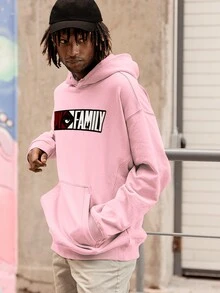 Blusa Moletom Anime Spy Family Fake Forger Anya CANGURU 2038 - Rosa Bebê - Visão 4