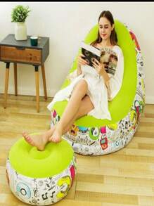 Sillón Sofá Inflable Portátil - Verde - Ver 1