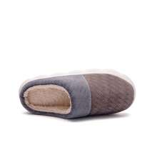 Mùa thu Và Mùa Đông Nhiều màu Dày Sang trọng Trong nhà Giày dép Đối với Cặp đôi , Nhà  Chống trượt Cách âm - Cà phê nâu - Xem 6