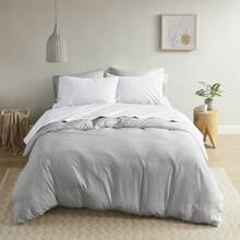 200 Thread Count Relaxed Percale Sheet Set - Trắng - Xem 2