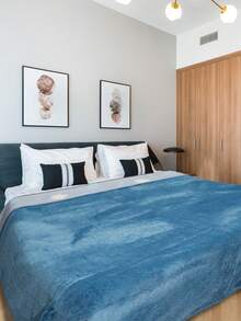Double Bedspread Quilt With Brief, Straight Edge 2.00x2.30 - Cadet Blue - View 2