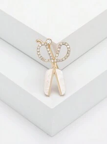 1 件鋅合金剪刀型胸針 - 金黃色 - 查看 11