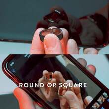 Optical Ring for Personalized Necklace Circle Square Magic Street Optical Illusion Fashing Rings for Street and Romantic Proposal - Black - View 5