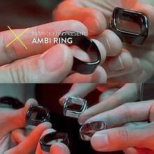 Optical Ring for Personalized Necklace Circle Square Magic Street Optical Illusion Fashing Rings for Street and Romantic Proposal - Black - View 4