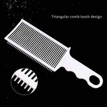1pc Plastic Men Haircut Flat-Top Comb - White - View 5