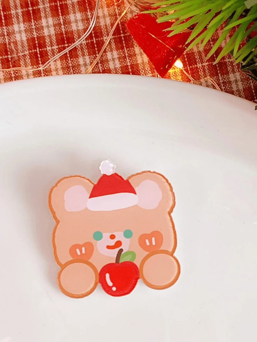 可愛創意聖誕徽章節日慶祝卡通風格女學生裝飾背包/錢包時尚百搭胸針聖誕禮物聖誕配件聖誕裝飾