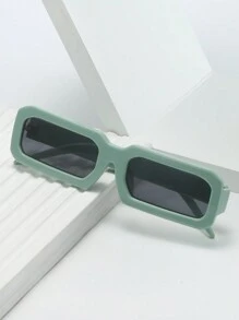 1 件装窄框小方形塑料时尚眼镜，男女皆宜，时尚眼镜，适合展示、日常佩戴