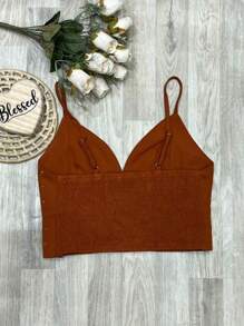 Women Tank Tops & Camis - 棕色 - 查看 2