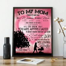 1 szt. Różowy Do Mama Love Poster Romantyk Matka  Prezent Płótna Obraz Artystyczny Rodzina Sztuka ścienna Sypialnia Gabinet Dekoracje