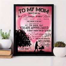 1 szt. Różowy Do Mama Love Poster Romantyk Matka  Prezent Płótna Obraz Artystyczny Rodzina Sztuka ścienna Sypialnia Gabinet Dekoracje