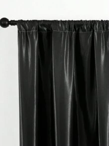 1 Miếng Dán Túi Rèm Đối với Nhà  Đồ trang trí , Trắng mỏng Rèm Và Polyester Rèm Đối với Phòng khách , Phòng ngủ , Và Ban công - màu đen - Xem 1