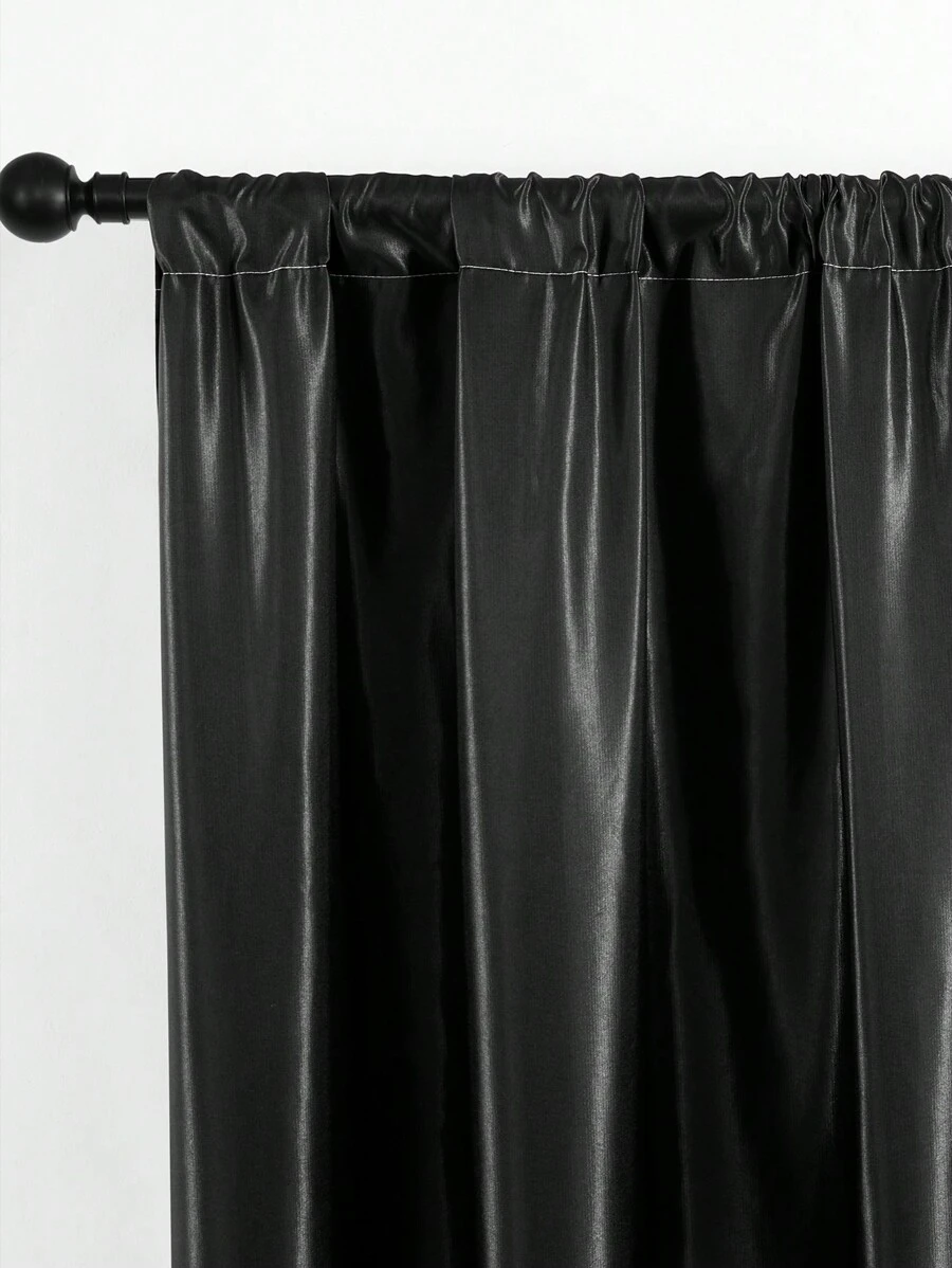 1 Miếng Dán Túi Rèm Đối với Nhà  Đồ trang trí , Trắng mỏng Rèm Và Polyester Rèm Đối với Phòng khách , Phòng ngủ , Và Ban công - màu đen - Xem 1