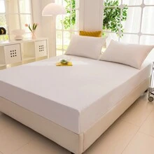 3件纯色柔软亲肤牛奶绒床单枕套套装（1床单2枕套）简约时尚温暖舒适裸睡无忧即暖法兰绒布艺床品套装母婴A级如牛奶般亲肤10个尺码马卡龙色 - 乳白色 - 查看 6