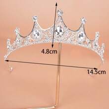 1 Miếng Cô dâu Vương miện Pha lê Vương miện , Creative Và Sáng bóng Dây buộc tóc Cho đám cưới , Sinh nhật , Buổi tiệc , Hiệu suất , Và Khác Đặc biệt Dịp , NỮ - Bạc - Xem 7