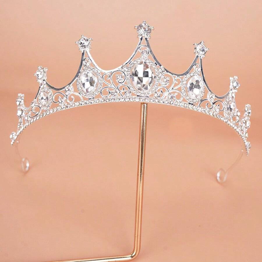 1 Miếng Cô dâu Vương miện Pha lê Vương miện , Creative Và Sáng bóng Dây buộc tóc Cho đám cưới , Sinh nhật , Buổi tiệc , Hiệu suất , Và Khác Đặc biệt Dịp , NỮ - Bạc - Xem 1